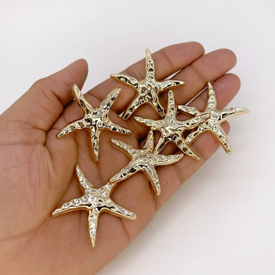 Star Shaped Golden Metal Buttons | 40mm(64L)