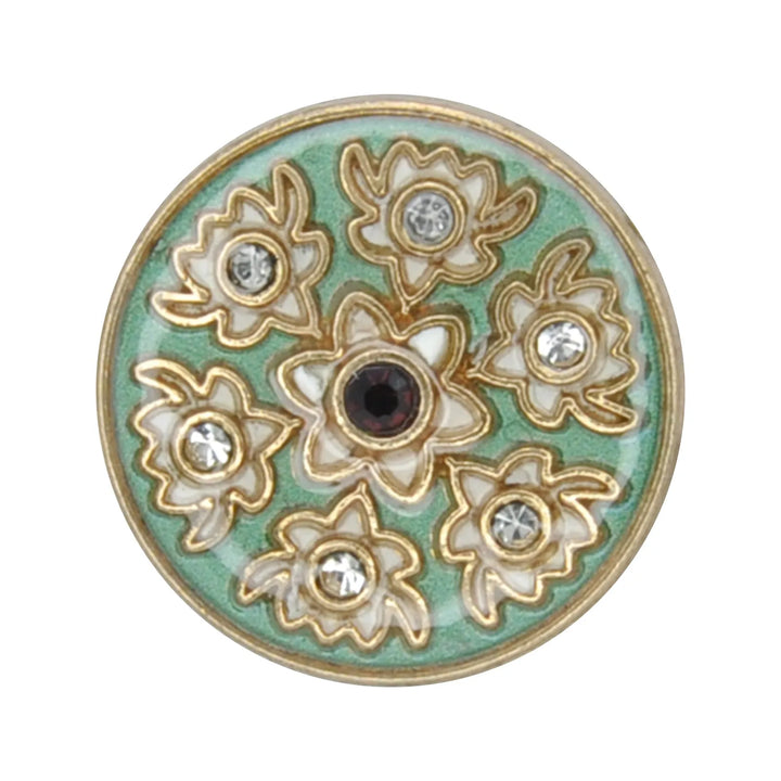 Heritage Floral Pattern Metal Buttons | 22mm(35L) & 18mm(28L)