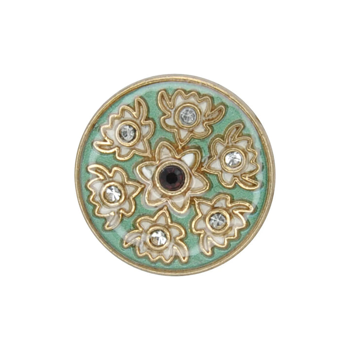 Heritage Floral Pattern Metal Buttons | 22mm(35L) & 18mm(28L)
