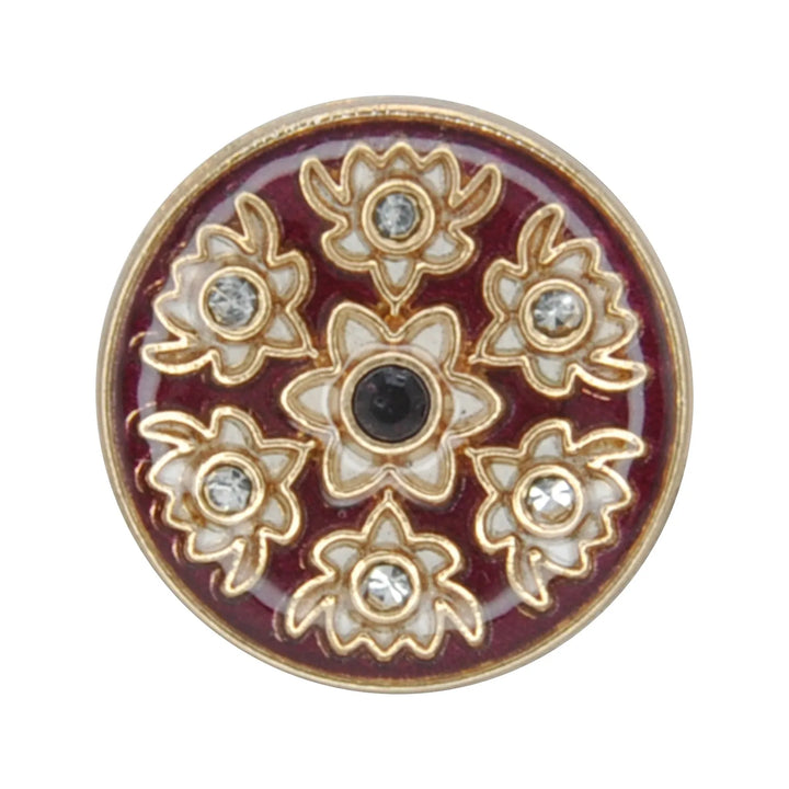 Heritage Floral Pattern Metal Buttons | 22mm(35L) & 18mm(28L)
