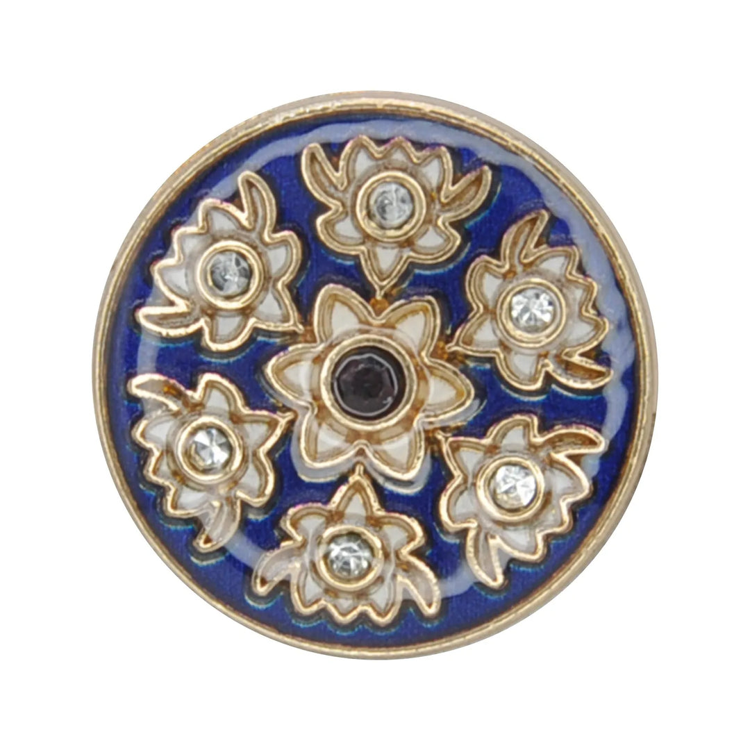 Heritage Floral Pattern Metal Buttons | 22mm(35L) & 18mm(28L)