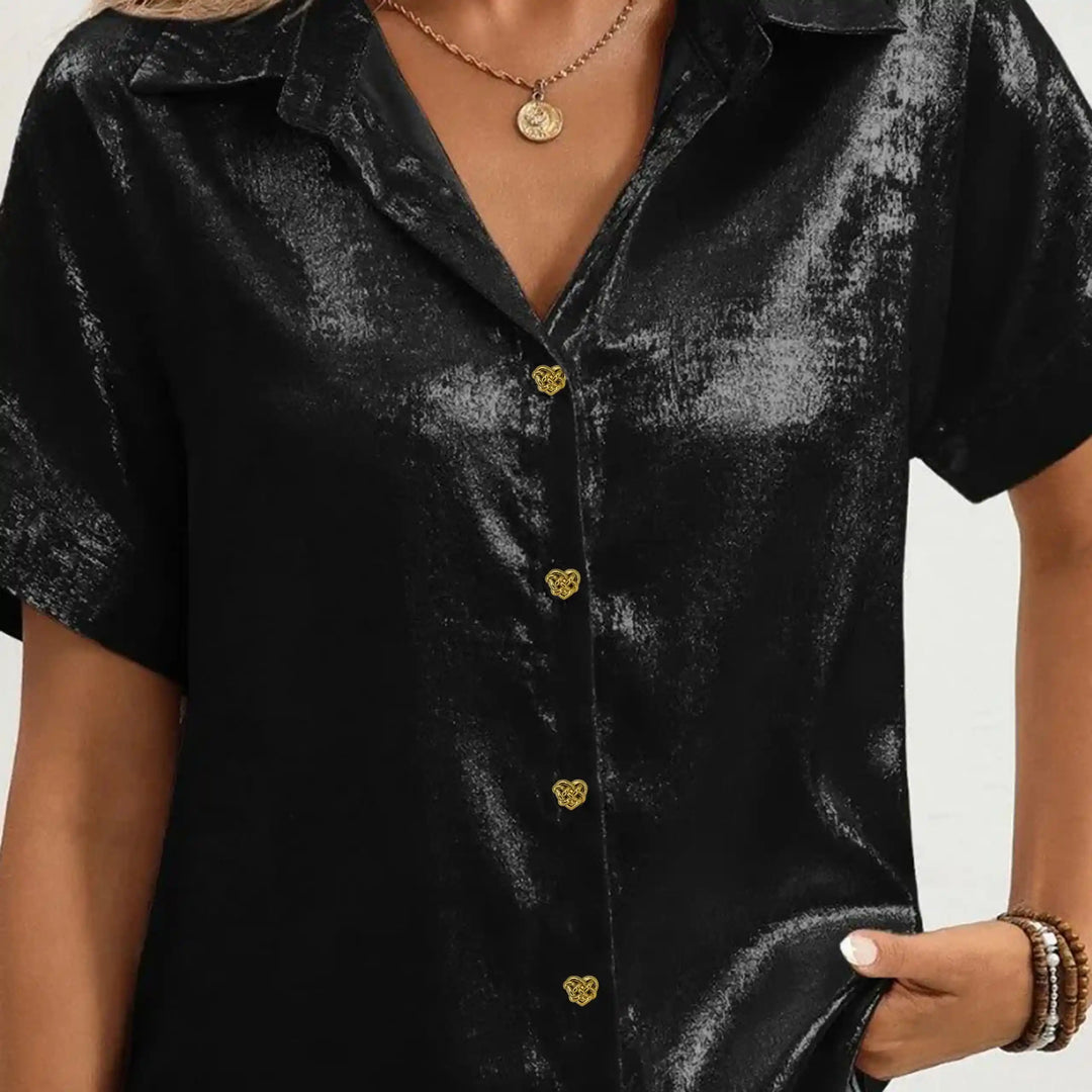 Interlock Heart Shaped Metal Button | 12mm (20L)