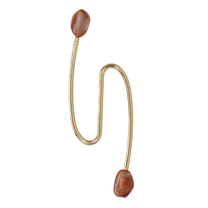 S-Shaped Buckle with Amber Accents Design