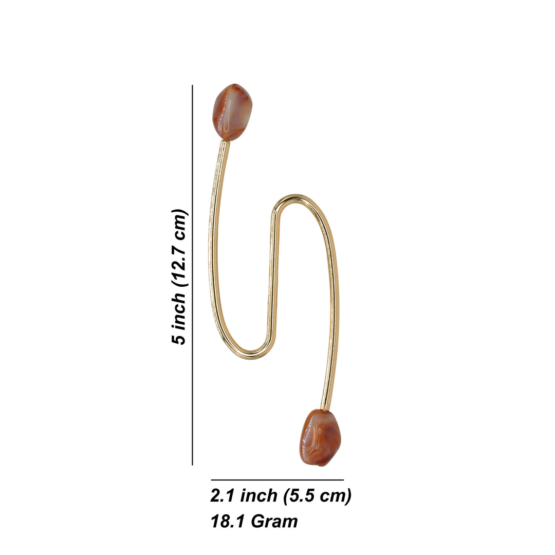 S-Shaped Buckle with Amber Accents Design