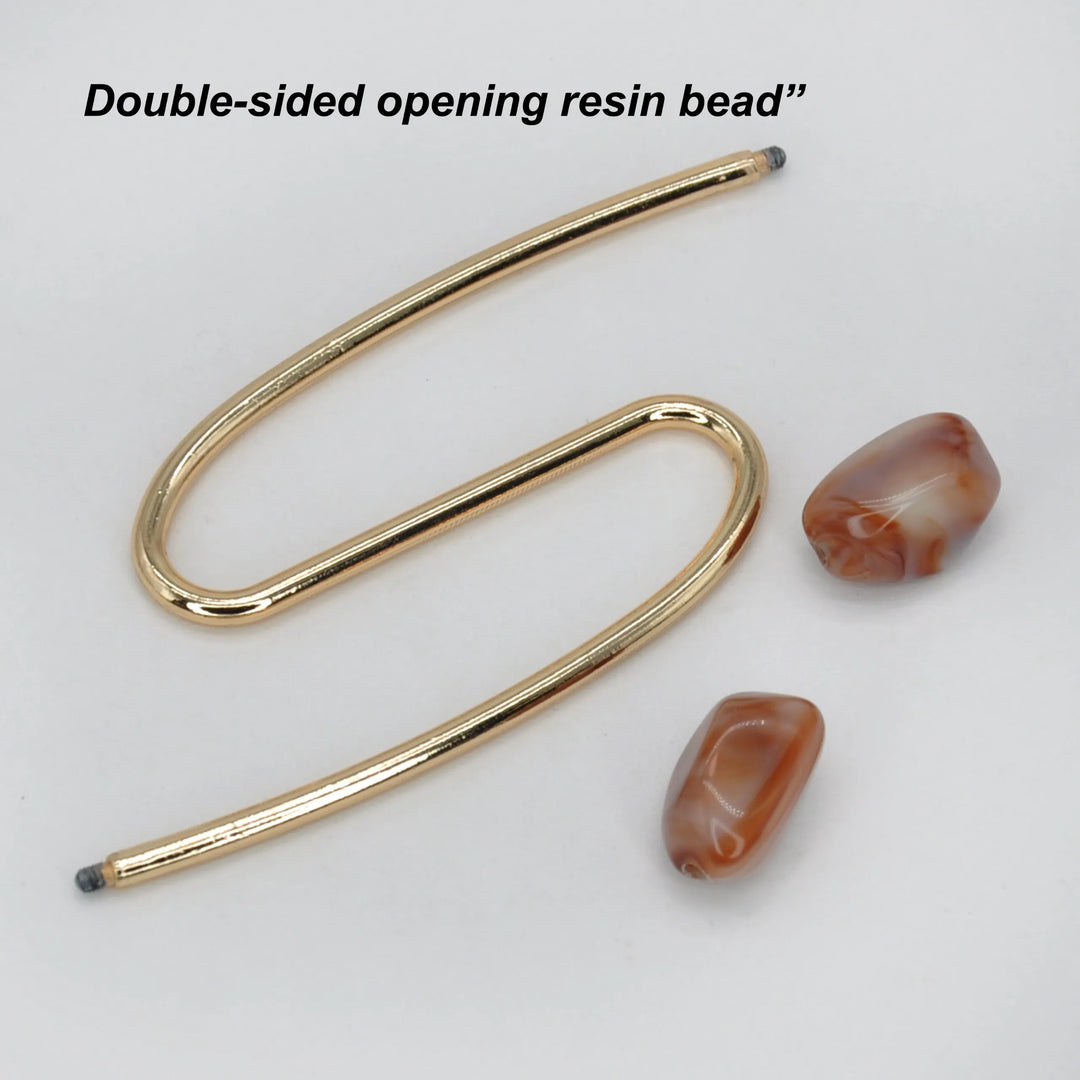 S-Shaped Buckle with Amber Accents Design