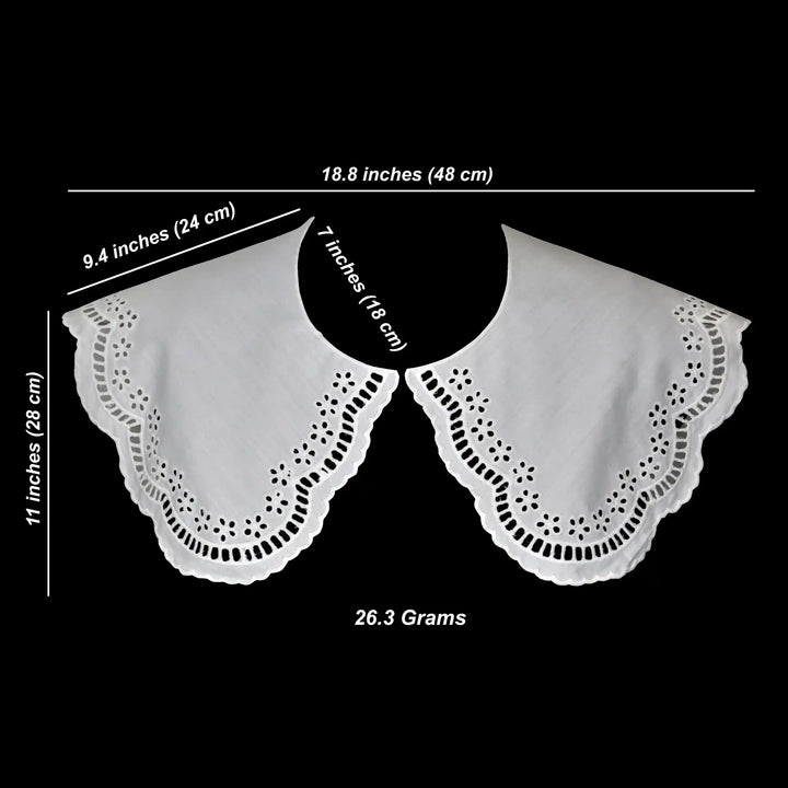 Floral Border Design Peterpan Collar