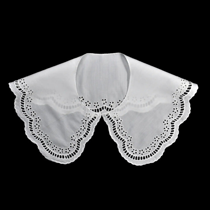 Floral Border Design Peterpan Collar