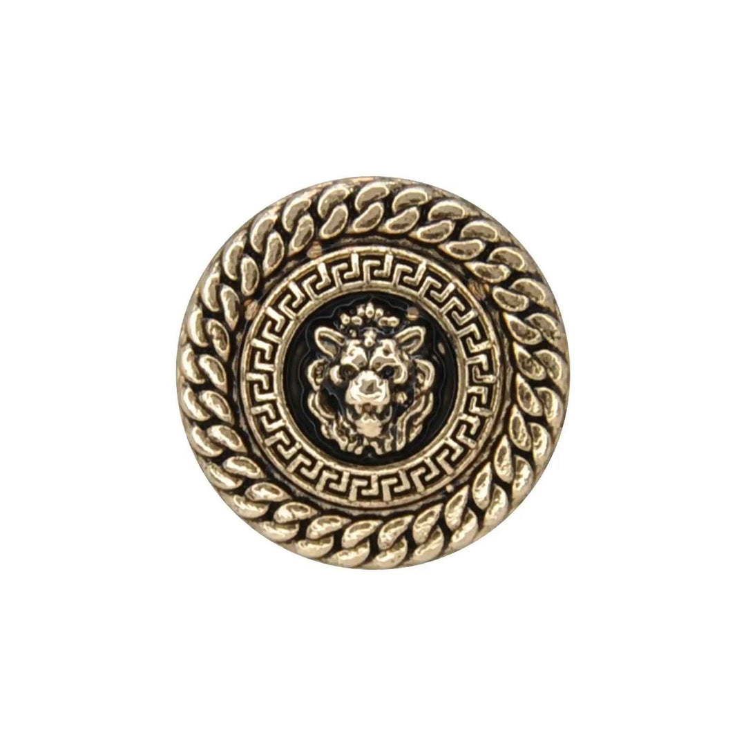 Antique Lion Motif Shank Metal Button | 18mm(28L) & 23mm(36L)