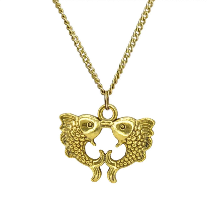 Twin Fish Symbol Metal Charm | 16mm x 19mm