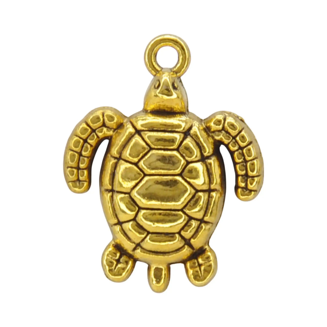 Symbolic Turtle Metal Charm | 18mm x 23mm