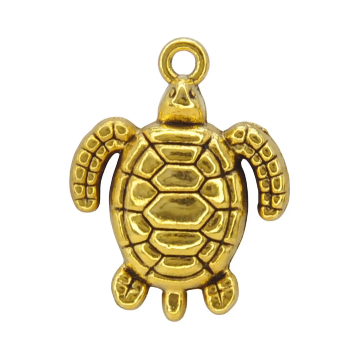 Symbolic Turtle Metal Charm | 18mm x 23mm