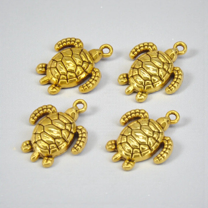 Symbolic Turtle Metal Charm | 18mm x 23mm