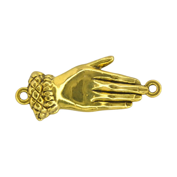 Golden Hand Metal Charm | 13mm x 28mm