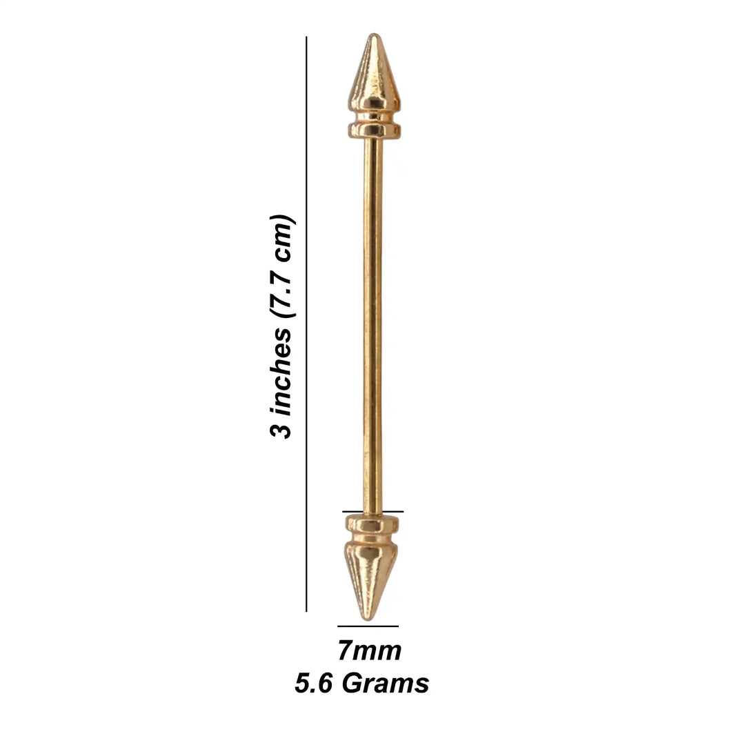 Classic Bar Metal Brooch | 70mm x 77mm