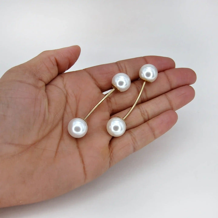 Twin Pearl Grace Pin Brooch | 69mm