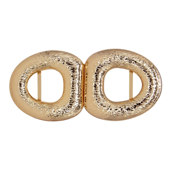 Golden Twin Oval Metal Buckle | 10cm
