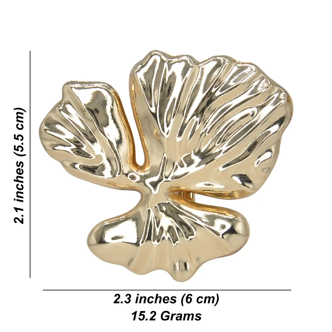 Golden Flower Petal Buckle