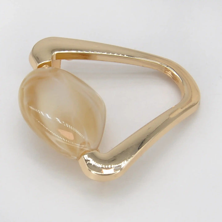 Golden Loop Stone Metal Buckle | 64mm