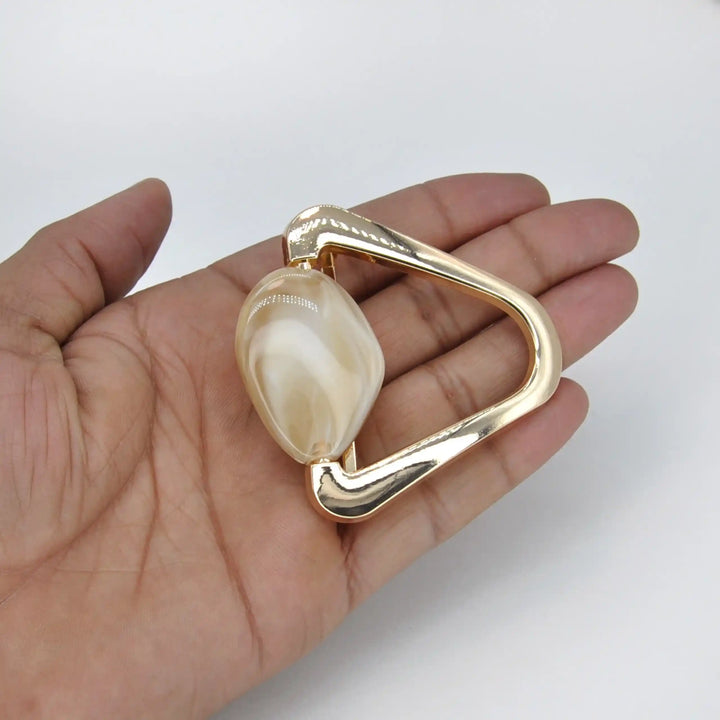 Golden Loop Stone Metal Buckle | 64mm