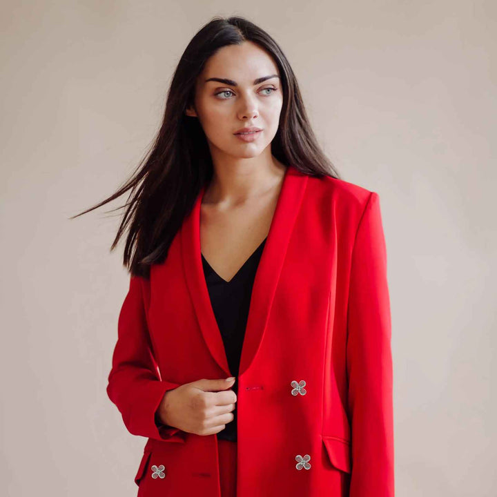 Floral Rhinestone Metal Buttons | 15mm(24L), 18mm(28L) & 20mm(32L)