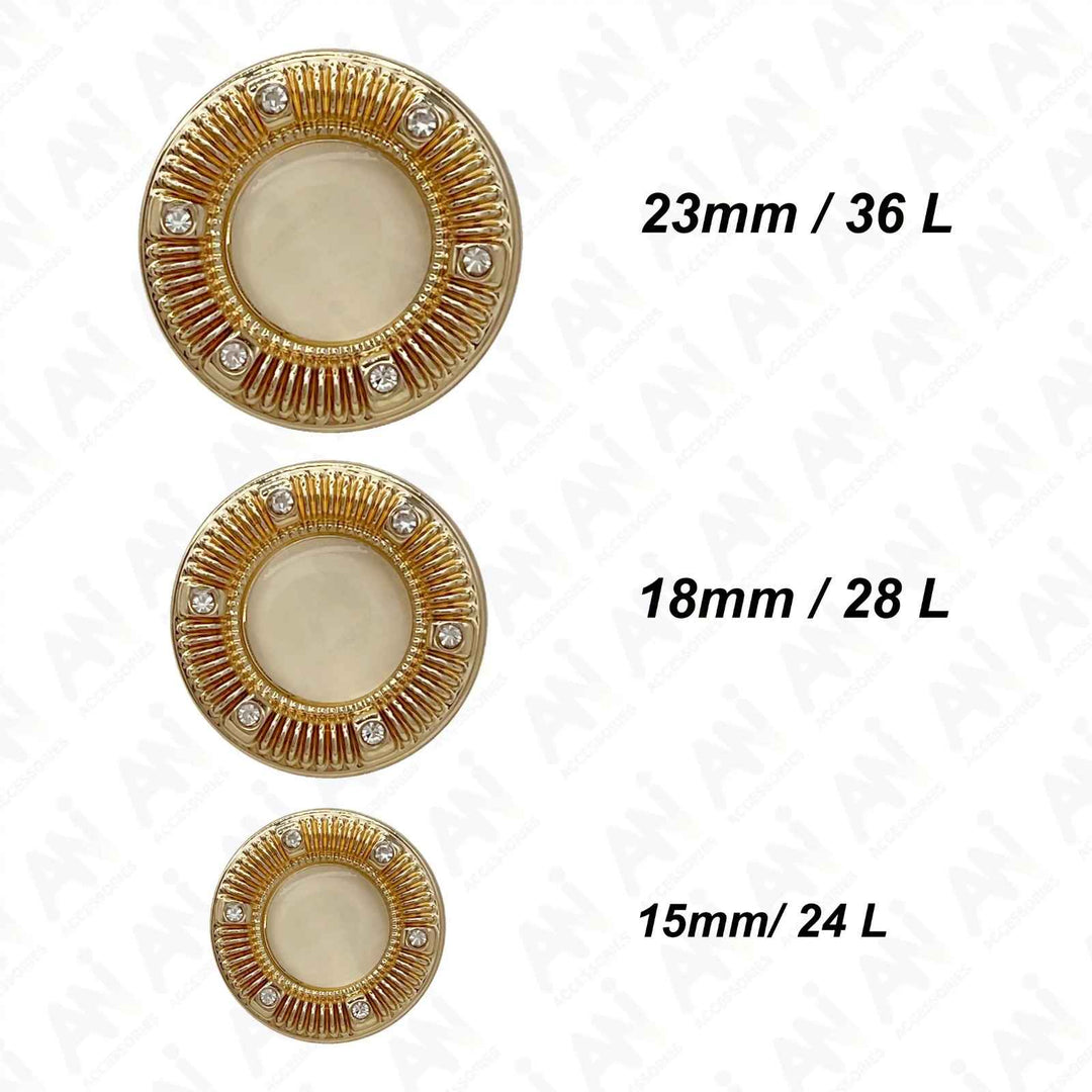 Attractive Design Metal Buttons | 15mm(24L), 18mm(28L) & 23mm(36L)