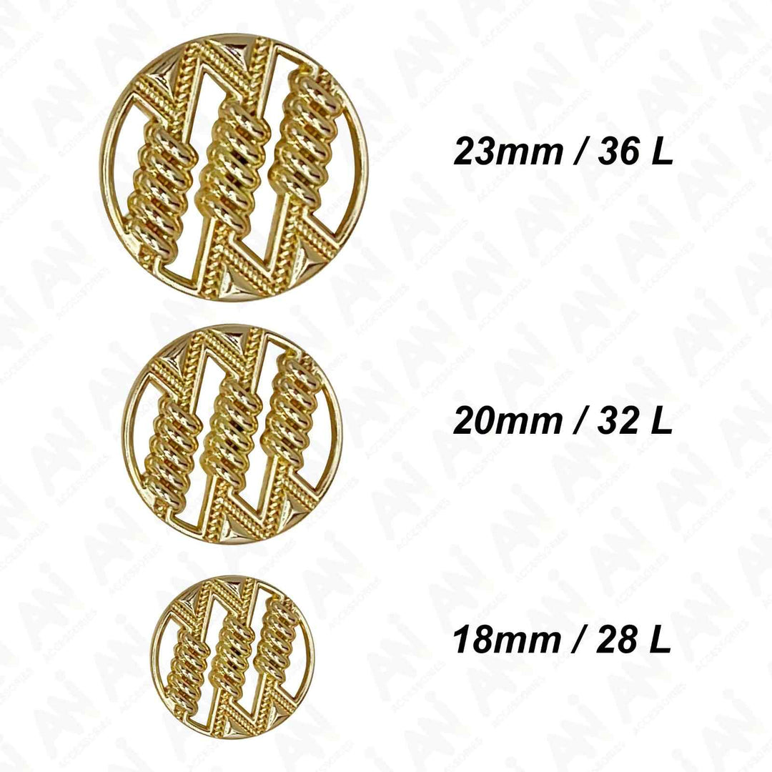 Modern Minimalist Metal Buttons | 18mm(28L), 20mm(32L) & 23mm(36L)