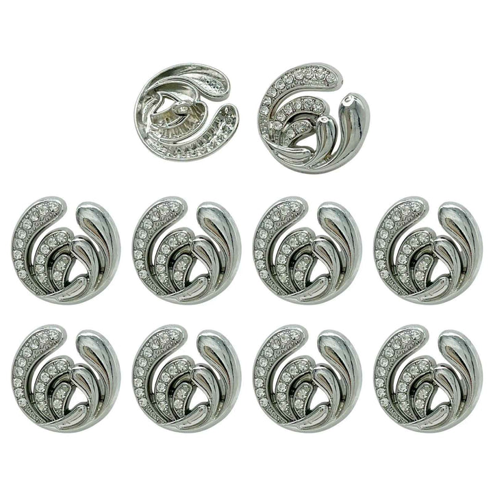 Twirling Elegance Metal Buttons | 18mm(28L), 20mm(32L) & 23mm(36L)