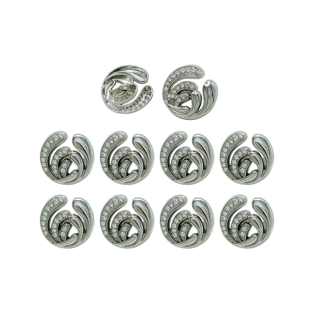 Twirling Elegance Metal Buttons | 18mm(28L), 20mm(32L) & 23mm(36L)