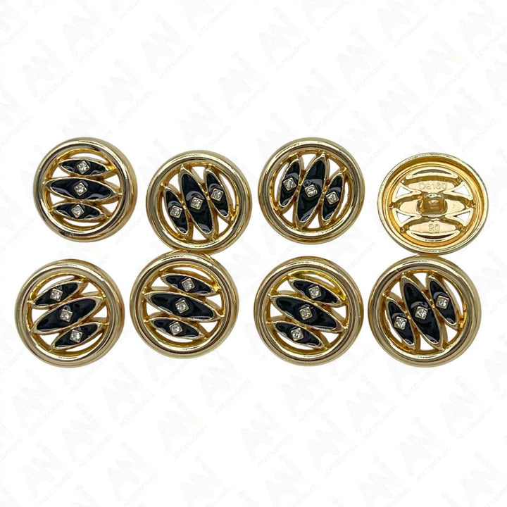 Shivay Eye Design Metal Button | 18mm(28L), 20mm(32L) & 23mm(36L)