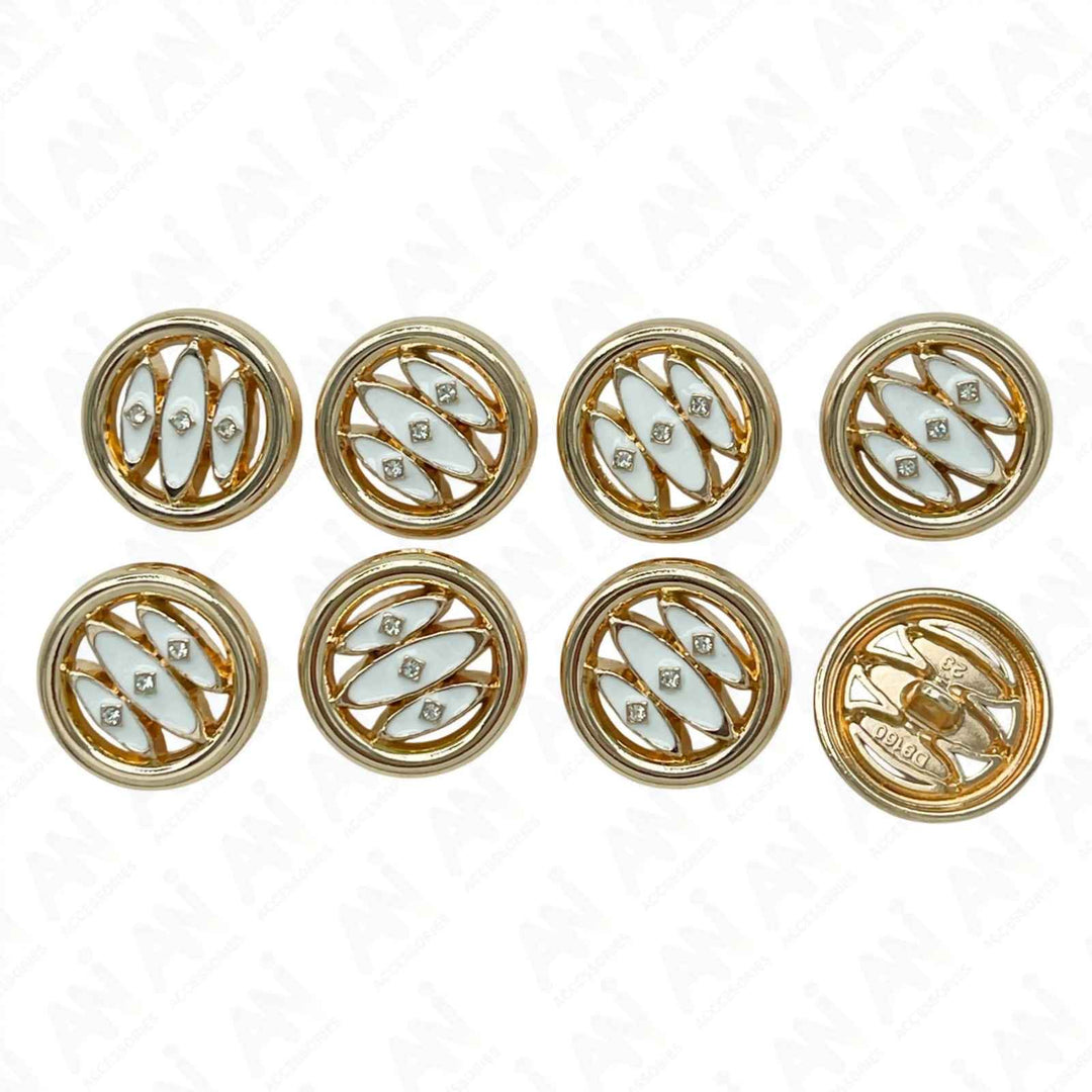 Shivay Eye Design Metal Button | 18mm(28L), 20mm(32L) & 23mm(36L)