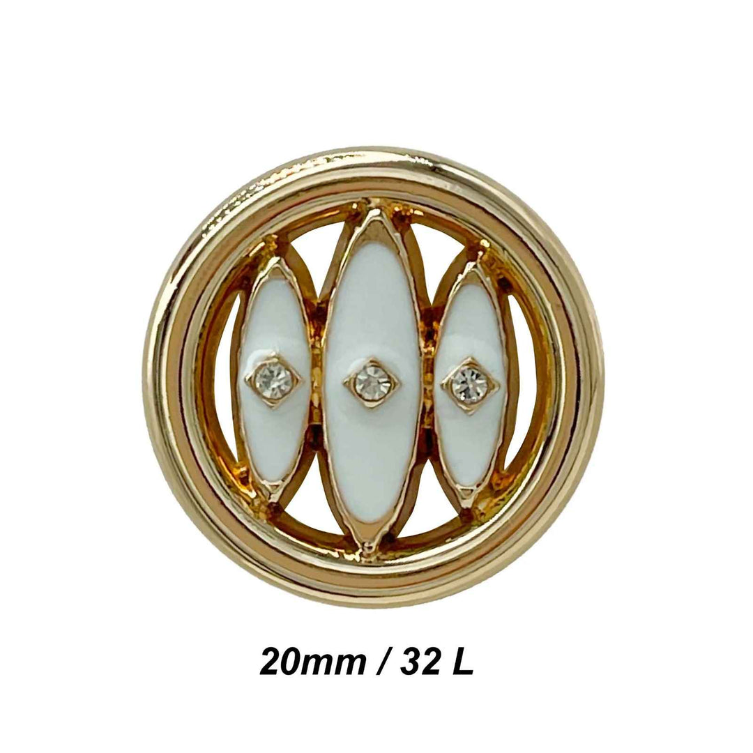 Shivay Eye Design Metal Button | 18mm(28L), 20mm(32L) & 23mm(36L)
