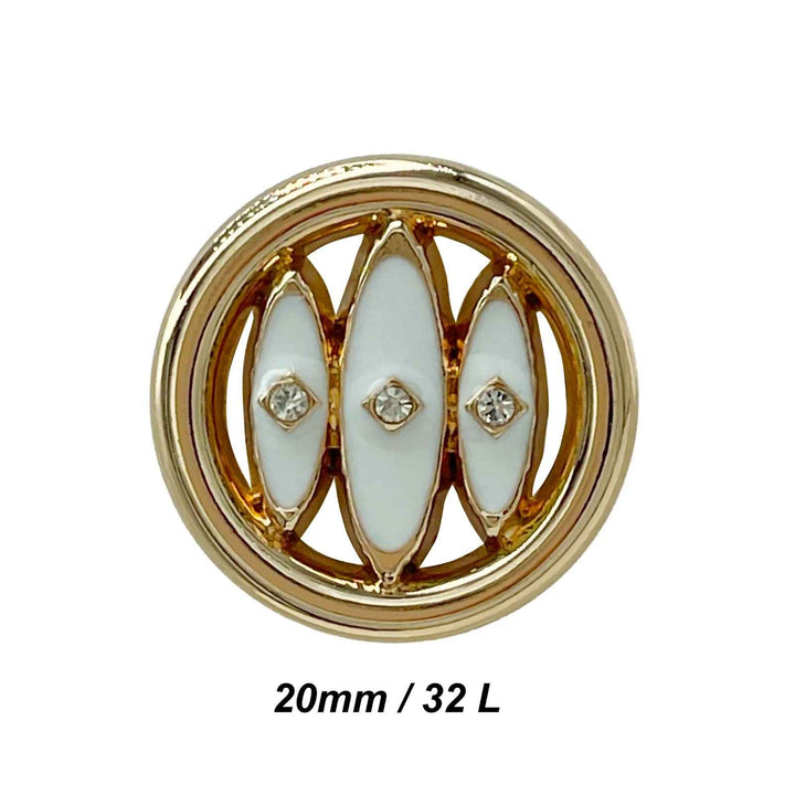 Shivay Eye Design Metal Button | 18mm(28L), 20mm(32L) & 23mm(36L)