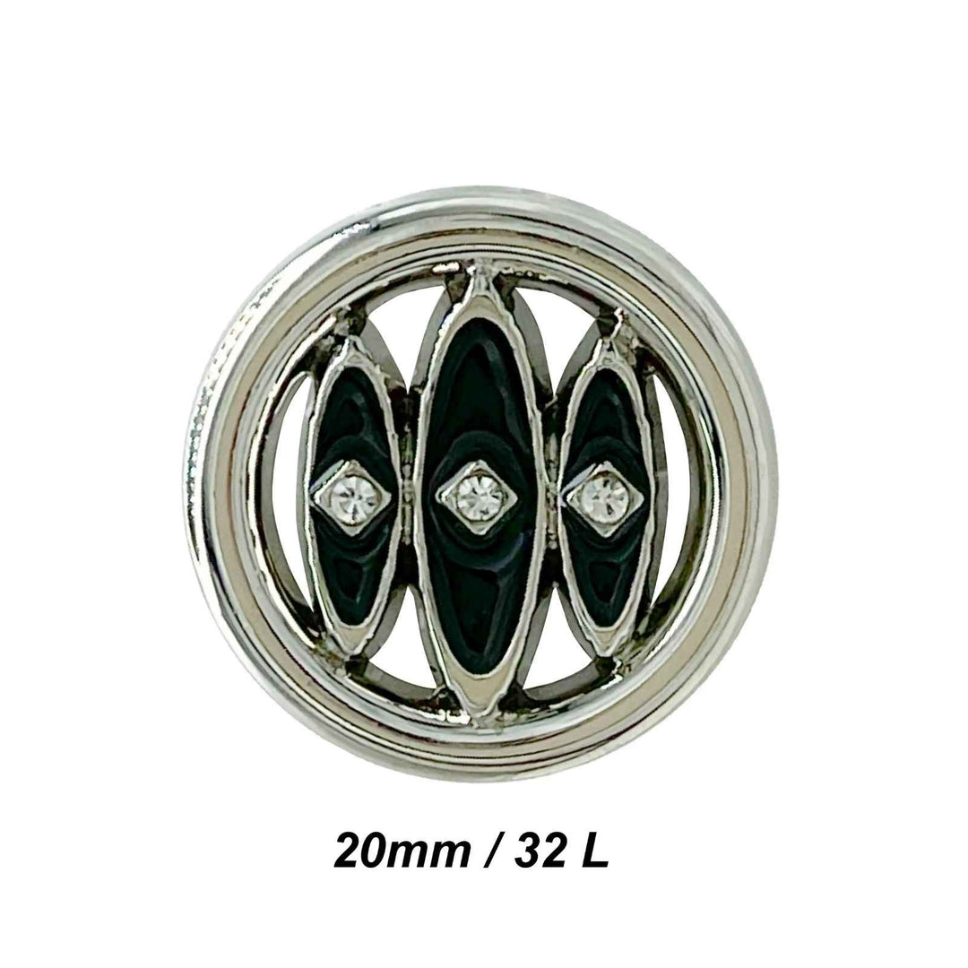 Shivay Eye Design Metal Button | 18mm(28L), 20mm(32L) & 23mm(36L)