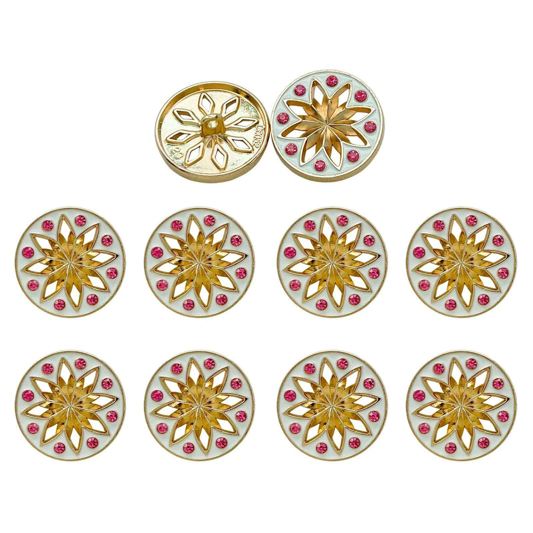 Elegant Star Metal Buttons | 18mm(28L), 20mm(32L) & 23mm(36L)
