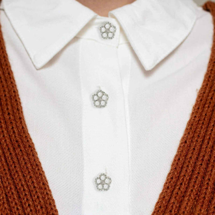 Elegant Pearl Style Metal Buttons | 20mm(32L)