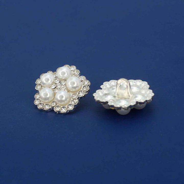 Elegant Pearl Style Metal Buttons | 20mm(32L)