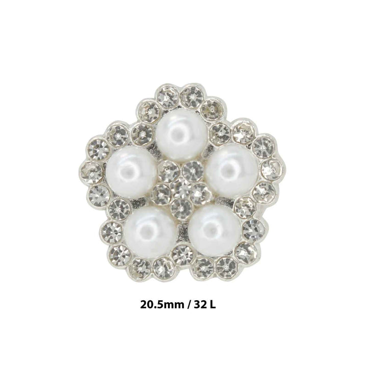 Elegant Pearl Style Metal Buttons | 20mm(32L)