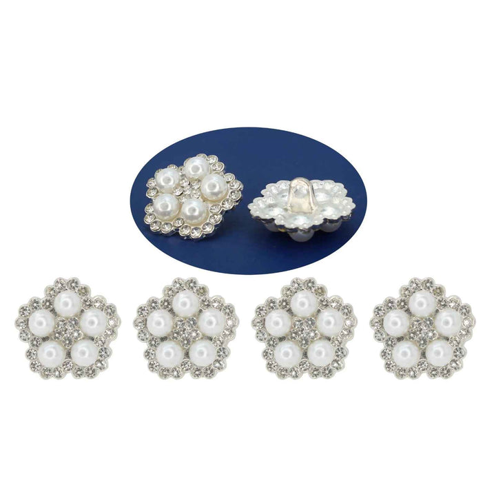 Elegant Pearl Style Metal Buttons | 20mm(32L)