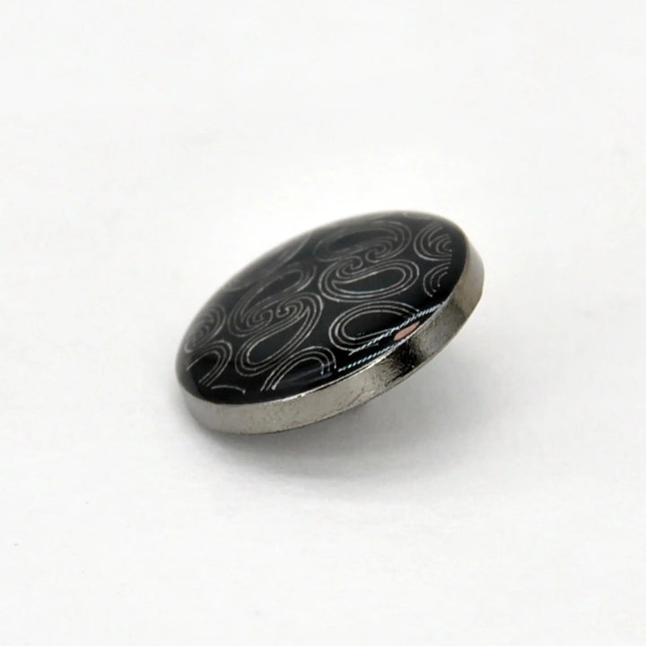 Golden Paisley Design with Shank Metal Button | 18mm(28L) & 20mm(32L)