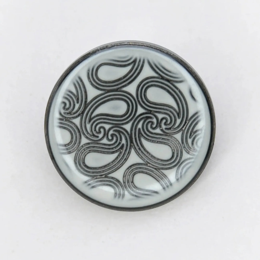 Golden Paisley Design with Shank Metal Button | 18mm(28L) & 20mm(32L)