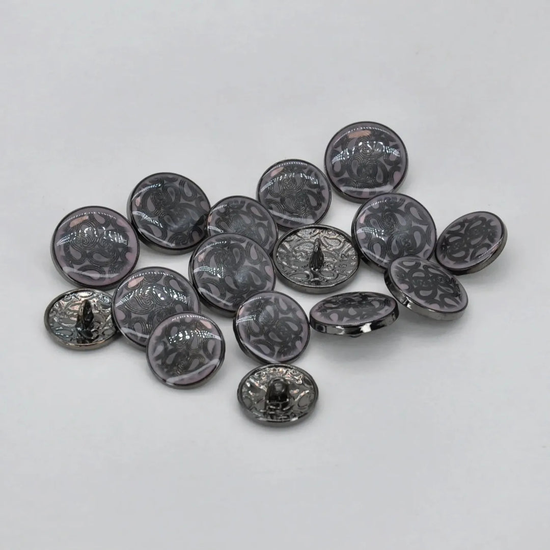 Golden Paisley Design with Shank Metal Button | 18mm(28L) & 20mm(32L)