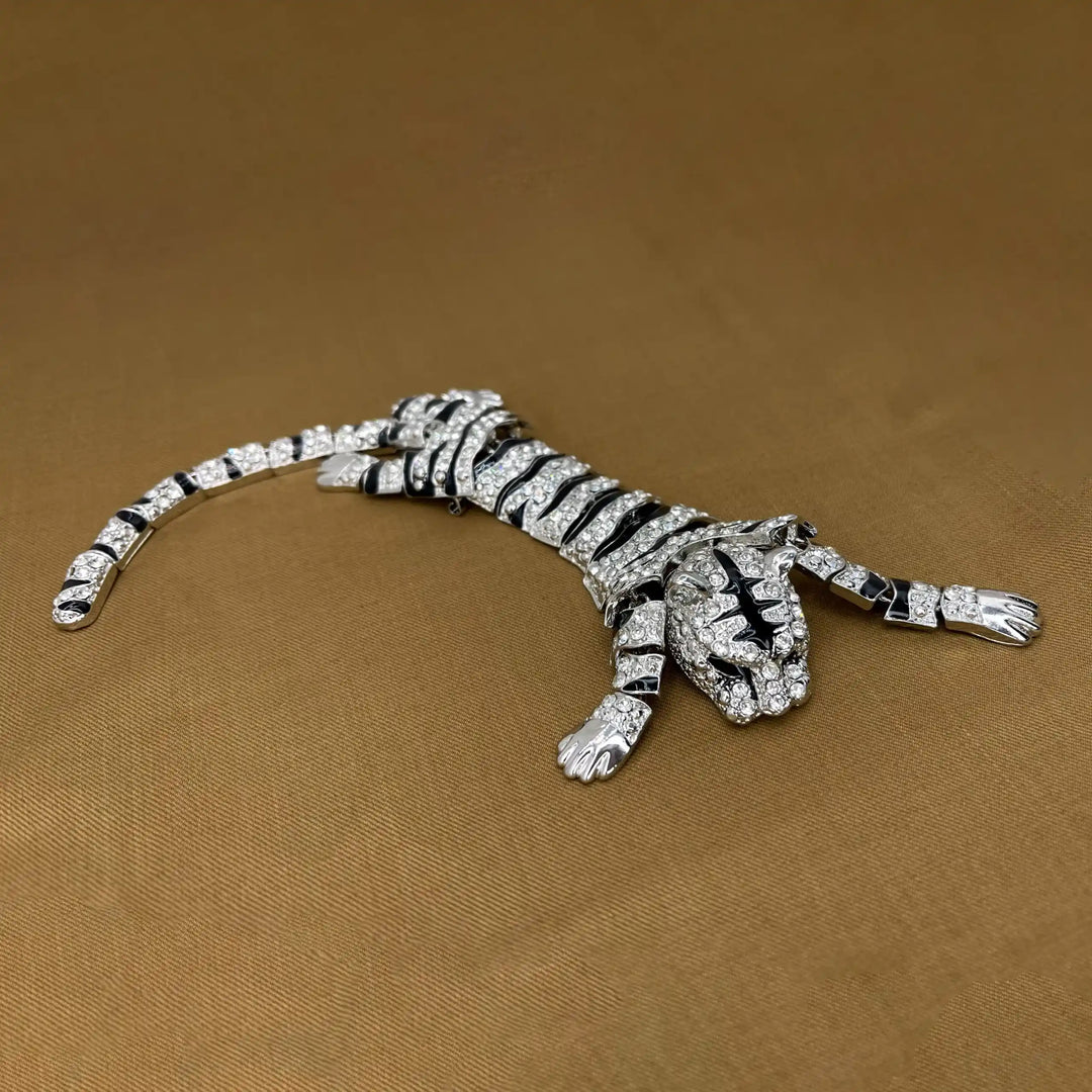Luxury Crystal Tiger Brooch