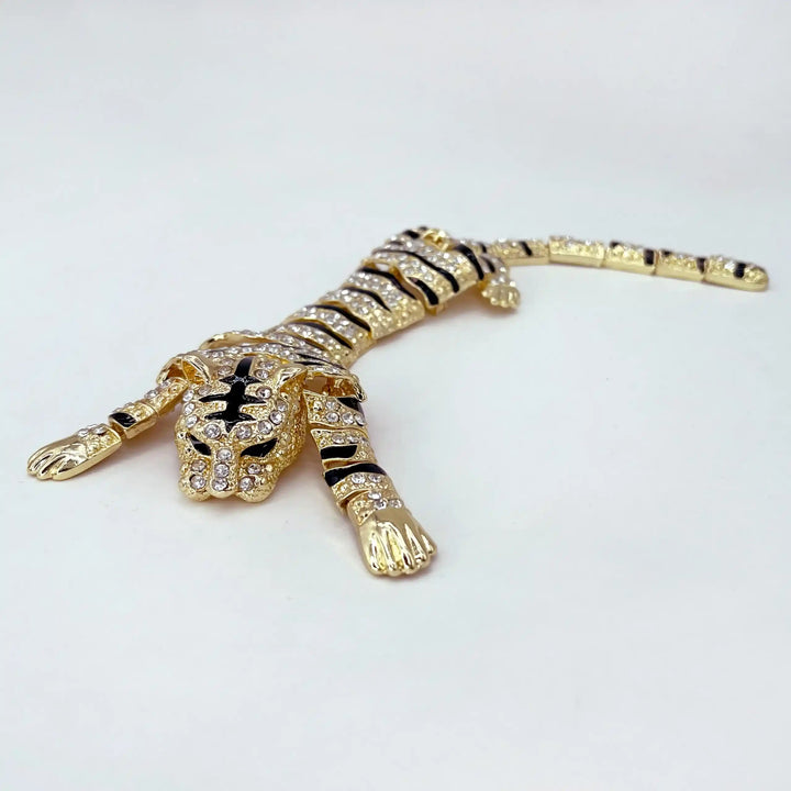Luxury Crystal Tiger Brooch