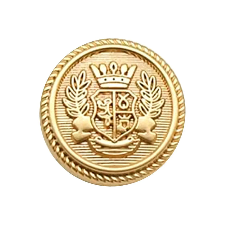Imperial Gold Crest Metal Button | 18mm(28L) & 22mm(34L)