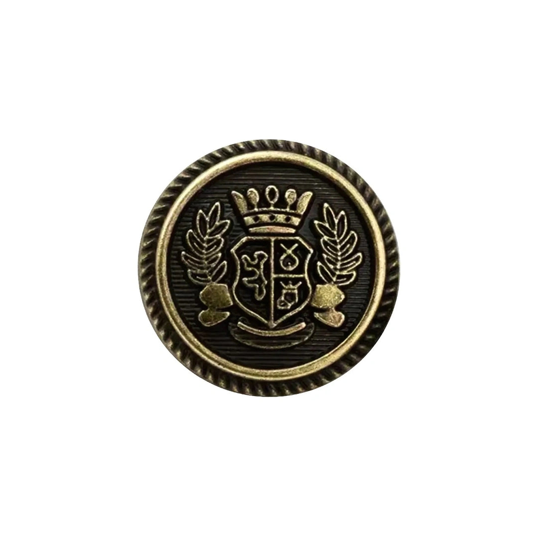 Imperial Gold Crest Metal Button | 18mm(28L) & 22mm(34L)