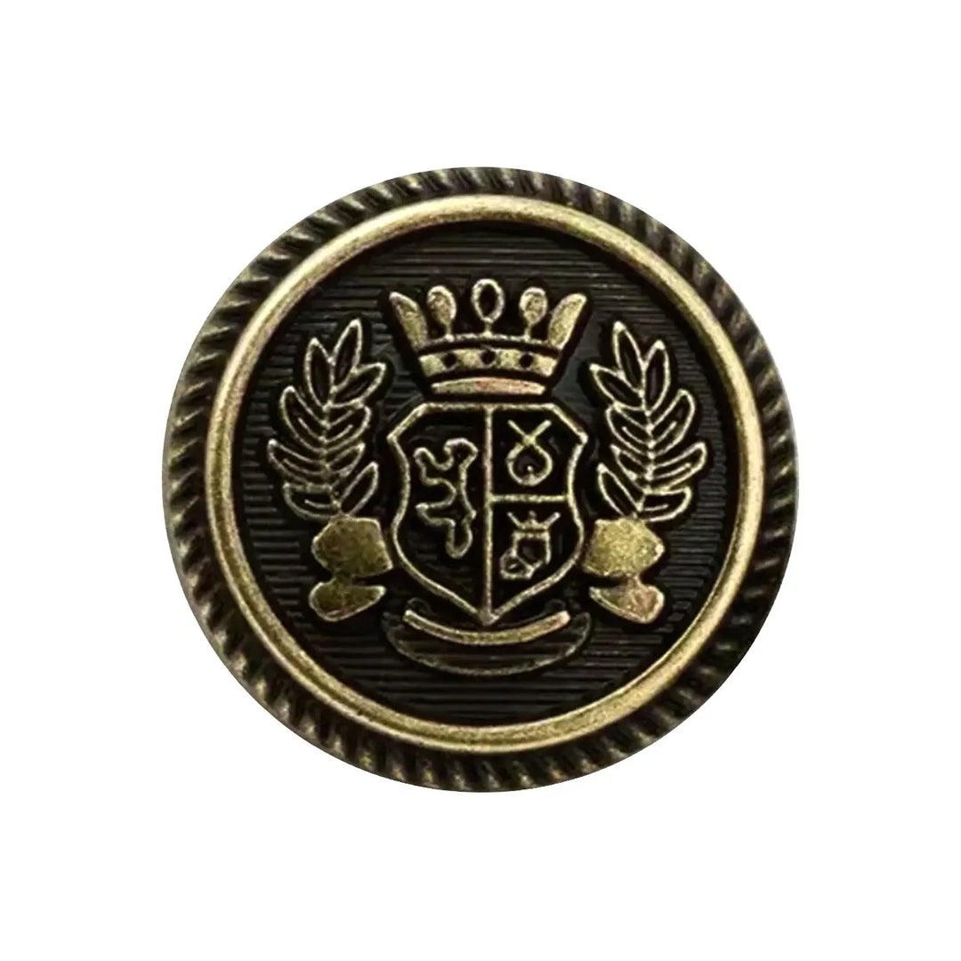 Imperial Gold Crest Metal Button | 18mm(28L) & 22mm(34L)