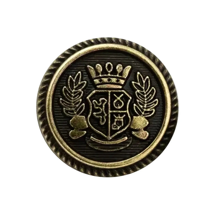 Imperial Gold Crest Metal Button | 18mm(28L) & 22mm(34L)