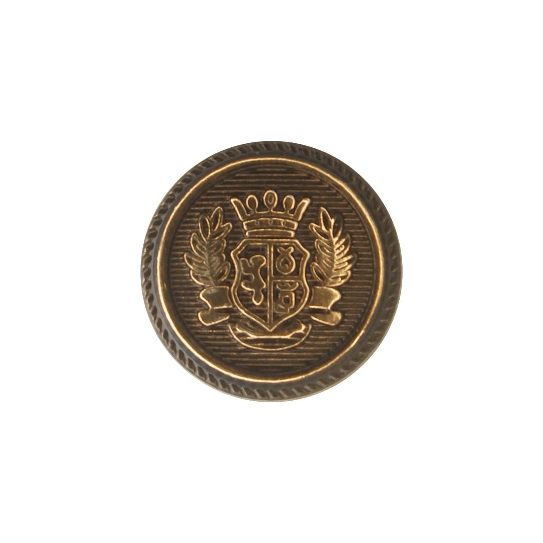 Imperial Gold Crest Metal Button | 18mm(28L) & 22mm(34L)