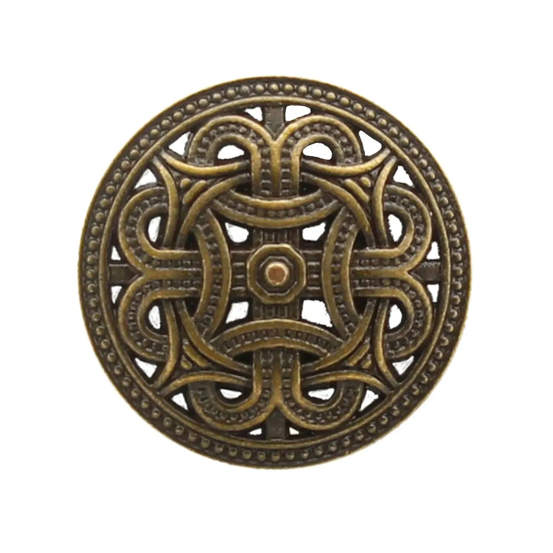 Combo Pack: Emerald-Eyed Leopard Brooch & Celtic Pattern Buttons
