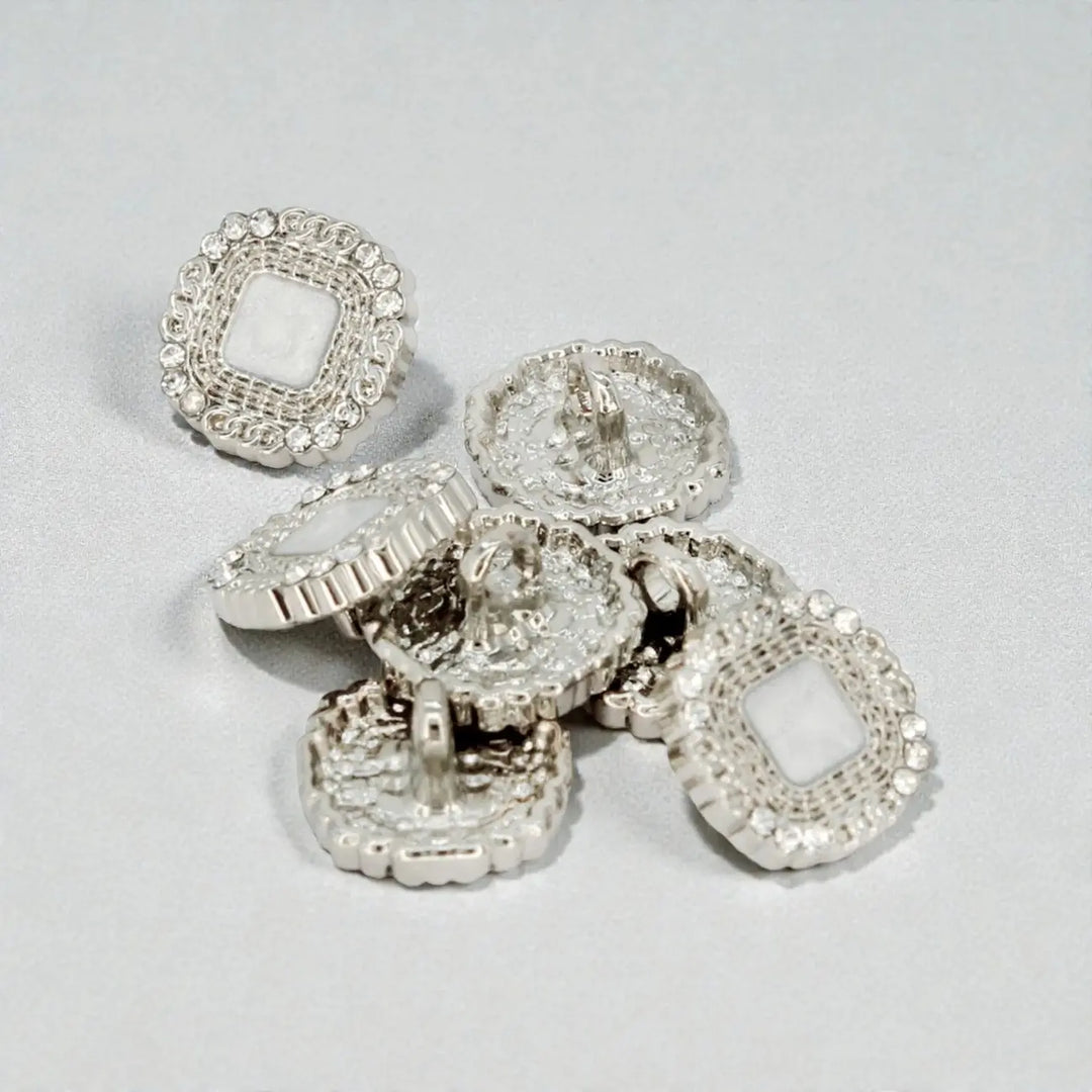 Rhinestone Diamond Metal Enamel Resin Button